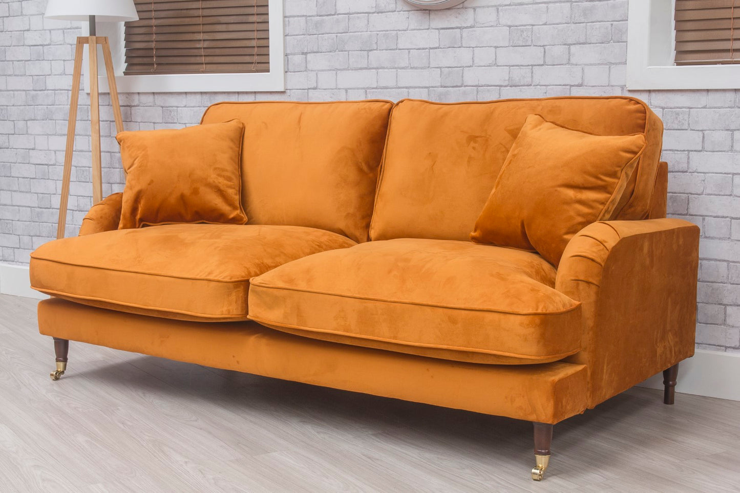 Rupert Fabric Sofa - Orange